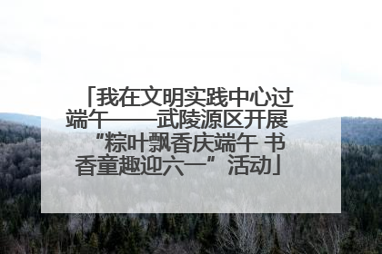 我在文明实践中心过端午——武陵源区开展“粽叶飘香庆端午 书香童趣迎六一”活动