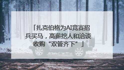 扎克伯格为AI竞赛招兵买马，高薪挖人和洽谈收购“双管齐下”