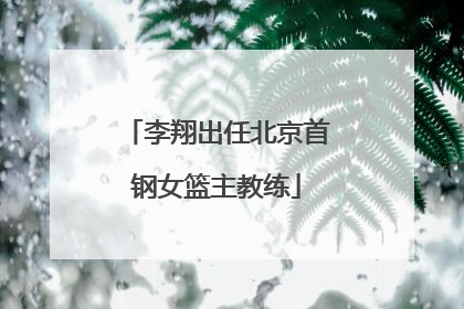 李翔出任北京首钢女篮主教练
