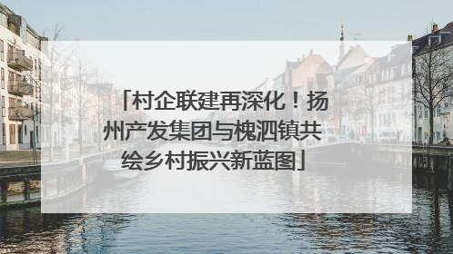 村企联建再深化！扬州产发集团与槐泗镇共绘乡村振兴新蓝图