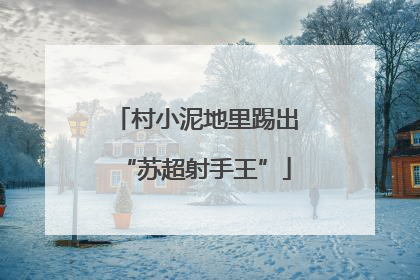 村小泥地里踢出“苏超射手王”