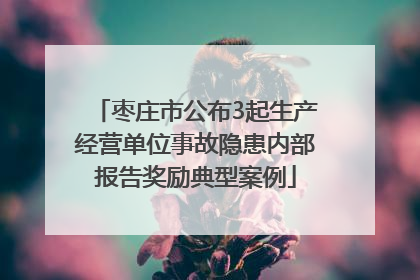 枣庄市公布3起生产经营单位事故隐患内部报告奖励典型案例