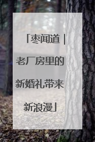 枣闻道｜老厂房里的新婚礼带来新浪漫
