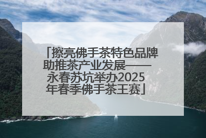 擦亮佛手茶特色品牌 助推茶产业发展——永春苏坑举办2025年春季佛手茶王赛