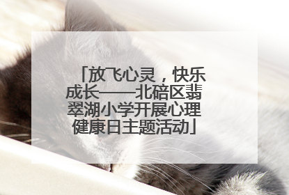 放飞心灵，快乐成长——北碚区翡翠湖小学开展心理健康日主题活动