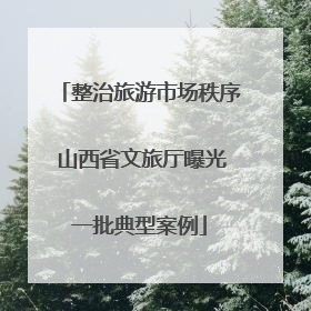 整治旅游市场秩序 山西省文旅厅曝光一批典型案例