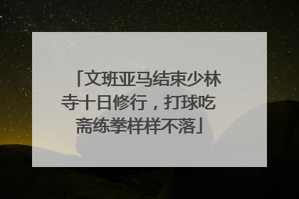 文班亚马结束少林寺十日修行，打球吃斋练拳样样不落