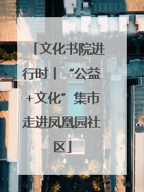 文化书院进行时丨“公益+文化”集市走进凤凰园社区