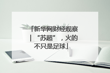 新华网财经观察｜“苏超”，火的不只是足球