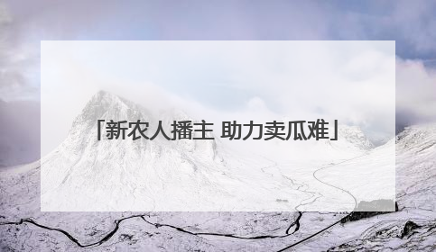 新农人播主 助力卖瓜难