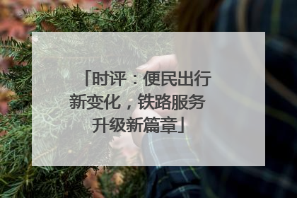 时评：便民出行新变化，铁路服务升级新篇章