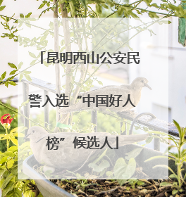 昆明西山公安民警入选“中国好人榜”候选人