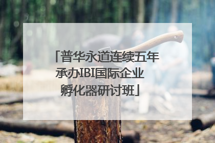 普华永道连续五年承办IBI国际企业孵化器研讨班