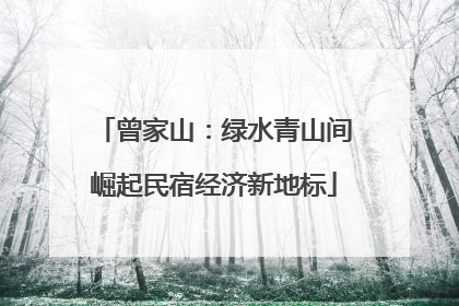 曾家山：绿水青山间崛起民宿经济新地标