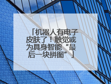 机器人有电子皮肤了！触觉或为具身智能“最后一块拼图”
