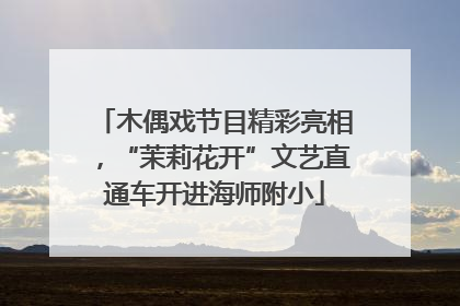 木偶戏节目精彩亮相，“茉莉花开”文艺直通车开进海师附小