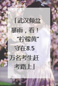 武汉倾盆暴雨，看！“柠檬黄”守在8.5万名考生赶考路上