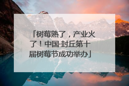 树莓熟了，产业火了！中国·封丘第十届树莓节成功举办