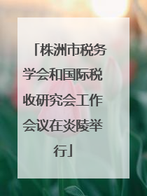 株洲市税务学会和国际税收研究会工作会议在炎陵举行