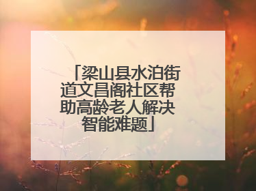梁山县水泊街道文昌阁社区帮助高龄老人解决智能难题