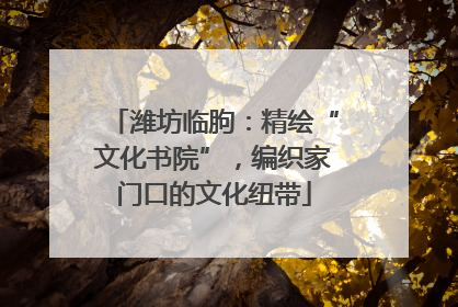 潍坊临朐：精绘“文化书院”，编织家门口的文化纽带