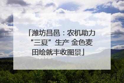 潍坊昌邑：农机助力“三夏”生产 金色麦田绘就丰收图景