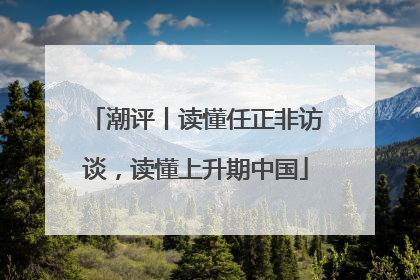 潮评丨读懂任正非访谈，读懂上升期中国