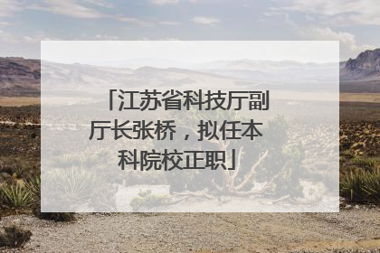 江苏省科技厅副厅长张桥，拟任本科院校正职