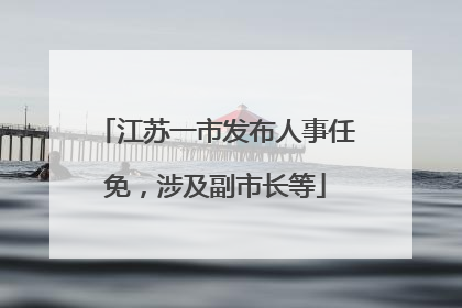 江苏一市发布人事任免，涉及副市长等