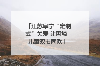 江苏阜宁“定制式”关爱 让困境儿童双节同欢
