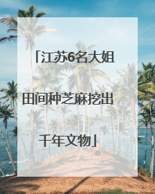 江苏6名大姐田间种芝麻挖出千年文物