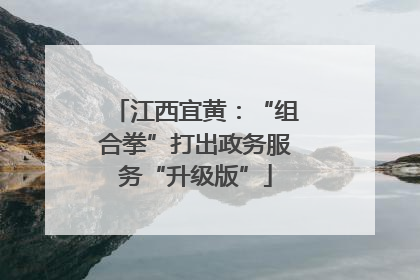 江西宜黄：“组合拳”打出政务服务“升级版”