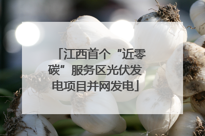 江西首个“近零碳”服务区光伏发电项目并网发电