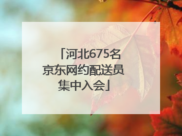 河北675名京东网约配送员集中入会