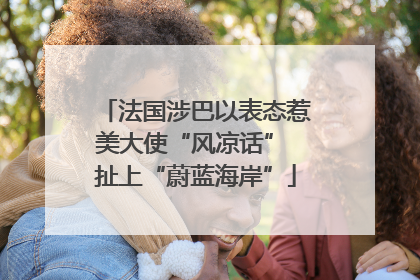 法国涉巴以表态惹美大使“风凉话” 扯上“蔚蓝海岸”