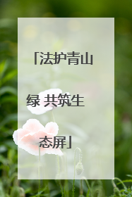 法护青山绿 共筑生态屏