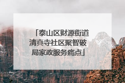 泰山区财源街道清真寺社区聚智破局家政服务痛点