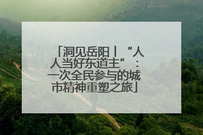 洞见岳阳丨“人人当好东道主”：一次全民参与的城市精神重塑之旅
