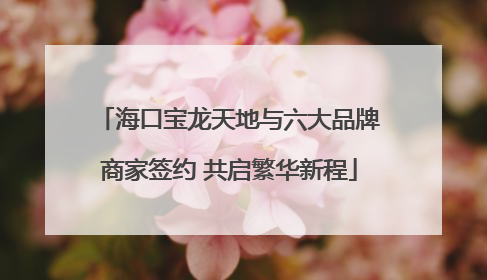 海口宝龙天地与六大品牌商家签约 共启繁华新程
