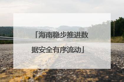 海南稳步推进数据安全有序流动
