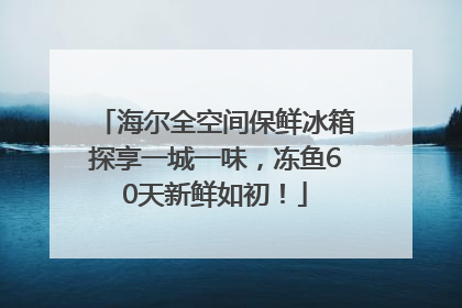 海尔全空间保鲜冰箱探享一城一味，冻鱼60天新鲜如初！