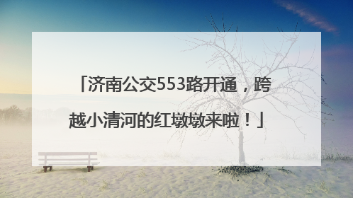 济南公交553路开通，跨越小清河的红墩墩来啦！