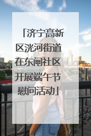 济宁高新区洸河街道在东闸社区开展端午节慰问活动