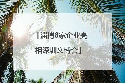 淄博8家企业亮相深圳文博会