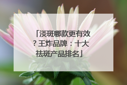 淡斑哪款更有效？王炸品牌：十大祛斑产品排名