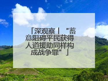 深观察丨“蓄意阻碍平民获得人道援助同样构成战争罪”