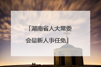湖南省人大常委会最新人事任免