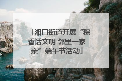 湘口街道开展“粽香话文明 邻里一家亲”端午节活动