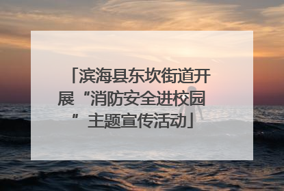 滨海县东坎街道开展“消防安全进校园”主题宣传活动