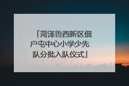 菏泽鲁西新区佃户屯中心小学少先队分批入队仪式